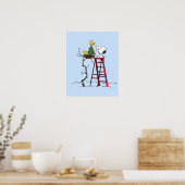 pinda's | Snoopy & Woodstock - kerstboom Poster (Keuken)