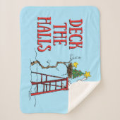 pinda's | Snoopy & Woodstock - kerstboom Sherpa Deken (Voorkant)