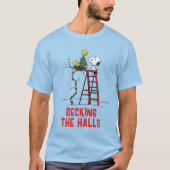 pinda's | Snoopy & Woodstock - kerstboom T-shirt (Voorkant)