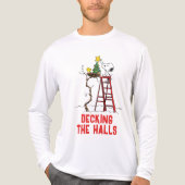 pinda's | Snoopy & Woodstock - kerstboom Tri-Blend Shirt (Voorkant volledig)