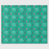 pinda's | Snoopy & Woodstock - kerstpatroon Cadeaupapier (Vlak)