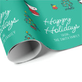 pinda's | Snoopy & Woodstock - kerstpatroon Cadeaupapier (Rol Hoek)