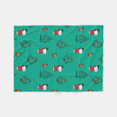 pinda's | Snoopy & Woodstock - kerstpatroon Fleece Deken (Voorkant (Horizontaal))