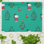 pinda's | Snoopy & Woodstock - kerstpatroon Theedoek (Gevouwen)