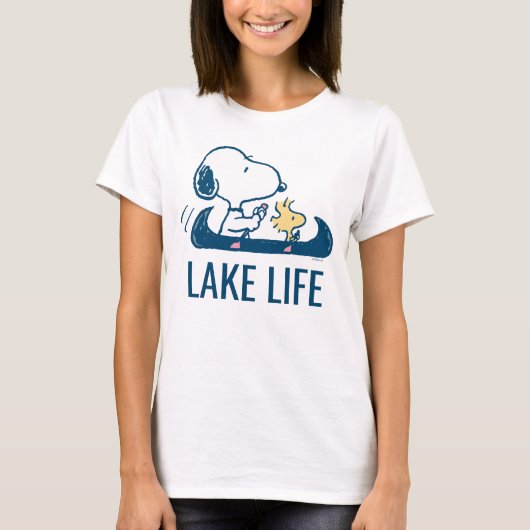 pinda's | Snoopy & Woodstock Lake Life T-shirt (Voorkant)