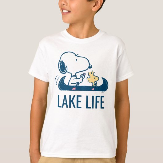 pinda's | Snoopy & Woodstock Lake Life T-shirt (Voorkant)