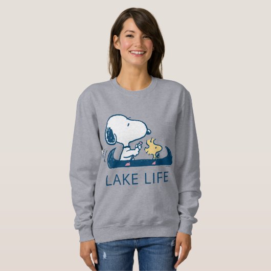 pinda's | Snoopy & Woodstock Lake Life Trui (Voorkant volledig)