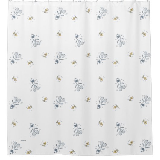 pinda's | Snoopy & Woodstock Laughing Pattern Douchegordijn (Voorkant)