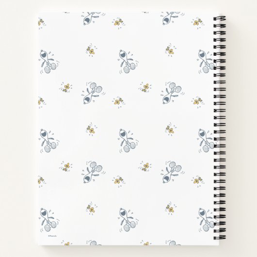 pinda's | Snoopy & Woodstock Laughing Pattern Notitieboek (Achterkant)