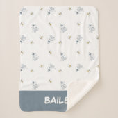 pinda's | Snoopy & Woodstock Laughing Pattern Sherpa Deken (Voorkant)