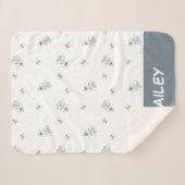 pinda's | Snoopy & Woodstock Laughing Pattern Sherpa Deken (Voorkant (horizontaal))