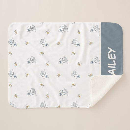 pinda's | Snoopy & Woodstock Laughing Pattern Sherpa Deken (Voorkant (horizontaal))