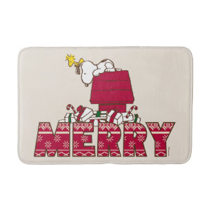 pinda's Snoopy & Woodstock Merry Ugly Sweater Badmat