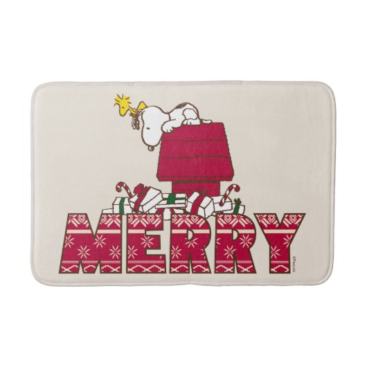 pinda's | Snoopy & Woodstock Merry Ugly Sweater Badmat (Voorkant)