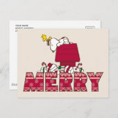 pinda's | Snoopy & Woodstock Merry Ugly Sweater Briefkaart (Voorkant / Achterkant)