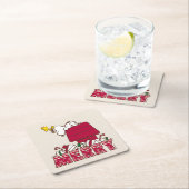 pinda's | Snoopy & Woodstock Merry Ugly Sweater Kartonnen Onderzetters (Insitu)