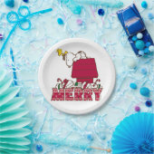 pinda's | Snoopy & Woodstock Merry Ugly Sweater Papieren Bordje (Feest)