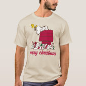 pinda's | Snoopy & Woodstock Merry Ugly Sweater T-shirt (Voorkant)