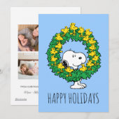 pinda's | Snoopy & Woodstock met kerstmis Feestdagenkaart (Voorkant / Achterkant)