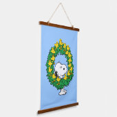pinda's | Snoopy & Woodstock met kerstmis Hangend Wandkleed (Gebogen)