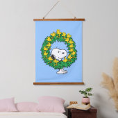 pinda's | Snoopy & Woodstock met kerstmis Hangend Wandkleed (Slaapkamer)