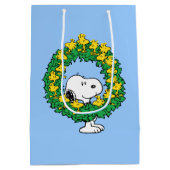 pinda's | Snoopy & Woodstock met kerstmis Medium Cadeauzakje (Achterkant)