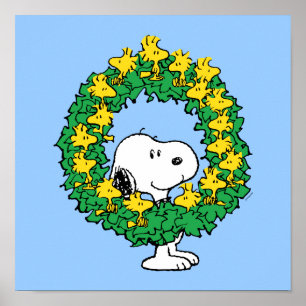 pinda's Snoopy & Woodstock met kerstmis Poster