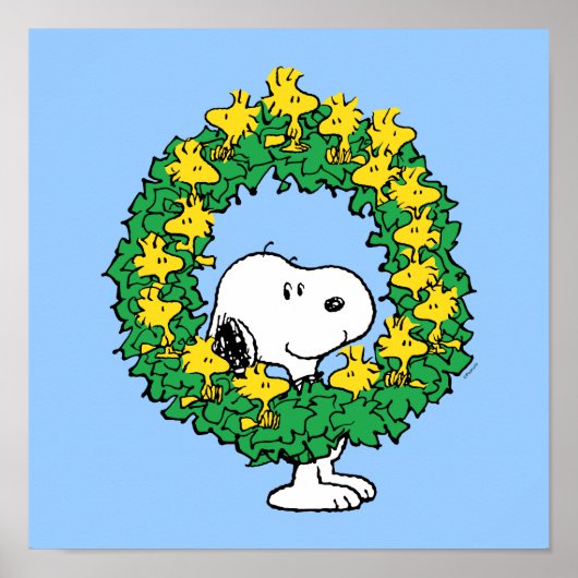 pinda's | Snoopy & Woodstock met kerstmis Poster (Voorkant)