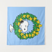 pinda's | Snoopy & Woodstock met kerstmis Wandkleed (Voorkant (horizontaal))
