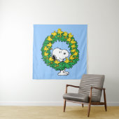 pinda's | Snoopy & Woodstock met kerstmis Wandkleed (In situ)