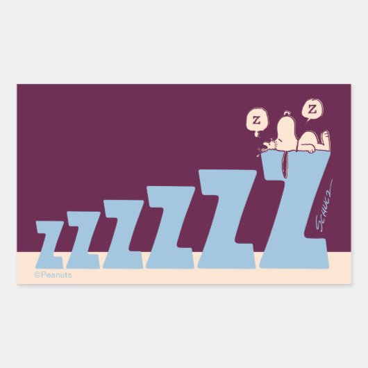 pinda's | Snoopy & Woodstock Nap Rechthoekige Sticker (Voorkant)
