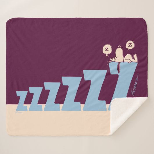 pinda's | Snoopy & Woodstock Nap Sherpa Deken (Voorkant (horizontaal))