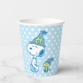 PINDA'S | Snoopy & Woodstock Party Polka Dots Papieren Bekers (Voorkant)