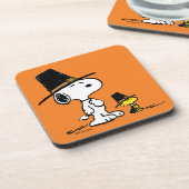 pinda's | Snoopy & Woodstock Pilgrim Bier Onderzetter (Linkerzijde)