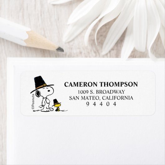 pinda's | Snoopy & Woodstock Pilgrim Etiket (Insitu)