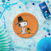 pinda's | Snoopy & Woodstock Pilgrim Papieren Bordje (Feest)