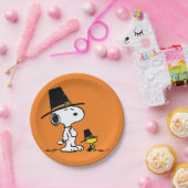 pinda's | Snoopy & Woodstock Pilgrim Papieren Bordje (Feest)