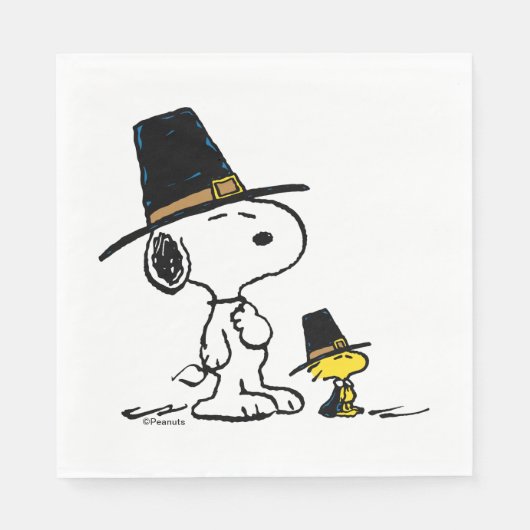 pinda's | Snoopy & Woodstock Pilgrim Servet (Voorkant)