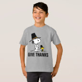 pinda's | Snoopy & Woodstock Pilgrim T-shirt (Voorkant volledig)