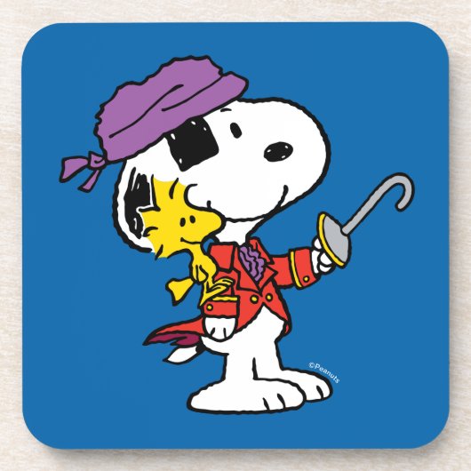 pinda's | Snoopy & Woodstock Pirates Bier Onderzetter (Voorkant)