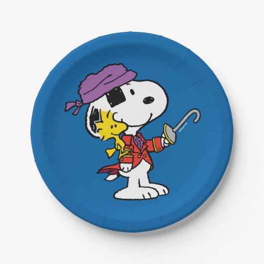 pinda's | Snoopy & Woodstock Pirates Papieren Bordje (Voorkant)