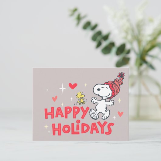 pinda's | Snoopy & Woodstock Prettige feestdagen (Staand voorkant)