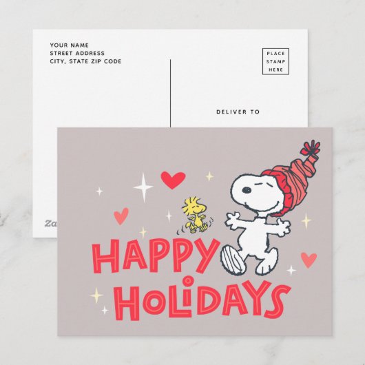 pinda's | Snoopy & Woodstock Prettige feestdagen (Voorkant / Achterkant)