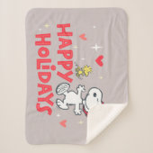 pinda's | Snoopy & Woodstock Prettige feestdagen Sherpa Deken (Voorkant)
