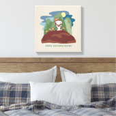 pinda's | Snoopy & Woodstock Pure Satisfaction Canvas Afdruk (Insitu (Slaapkamer))