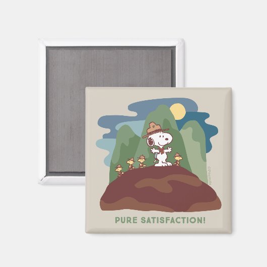 pinda's | Snoopy & Woodstock Pure Satisfaction Magneet (Voorkant / Achterkant)
