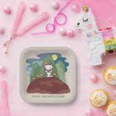 pinda's | Snoopy & Woodstock Pure Satisfaction Papieren Bordje (Feest)