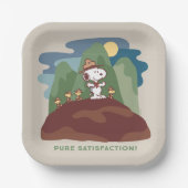 pinda's | Snoopy & Woodstock Pure Satisfaction Papieren Bordje (Voorkant)