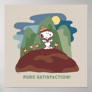 pinda's   Snoopy & Woodstock Pure Satisfaction Poster