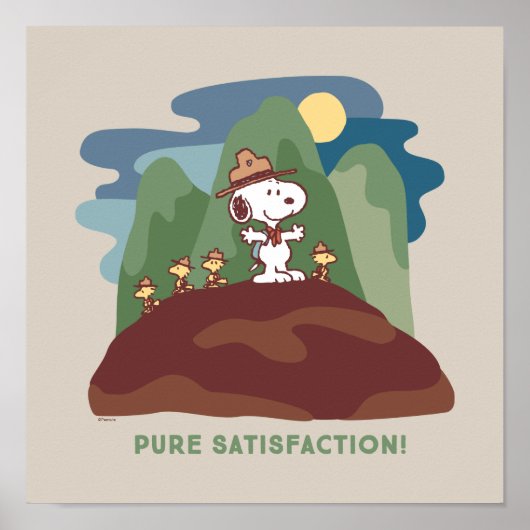 pinda's | Snoopy & Woodstock Pure Satisfaction Poster (Voorkant)